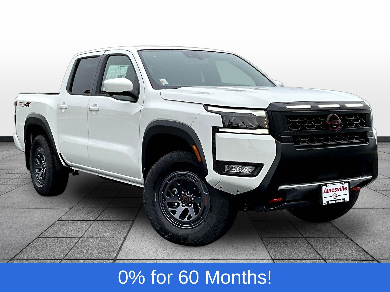 Glacier White 2026 Nissan Frontier Pickup Truck Four-Wheel Drive 9-Speed Automatic Overdrive