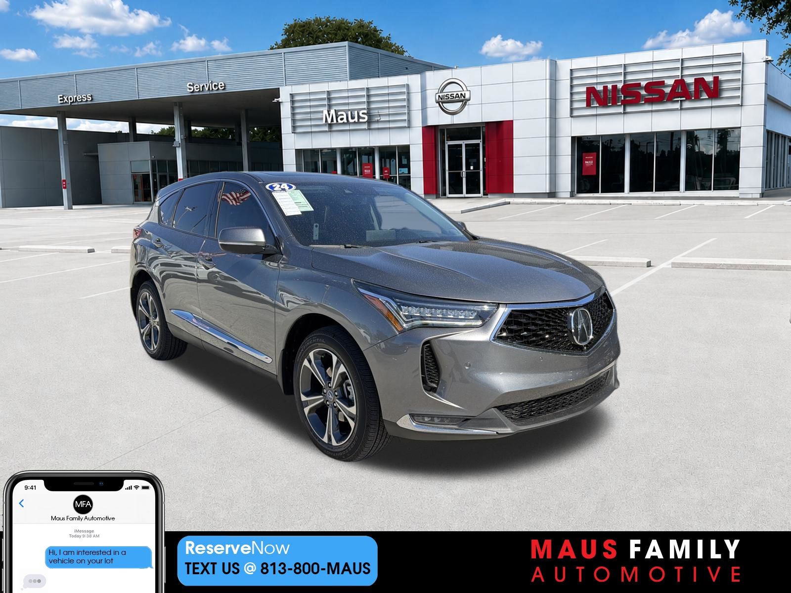 Liquid Carbon Metallic 2024 Acura RDX SH-AWD with Advance Package SUV / Crossover All-Wheel Drive Automatic