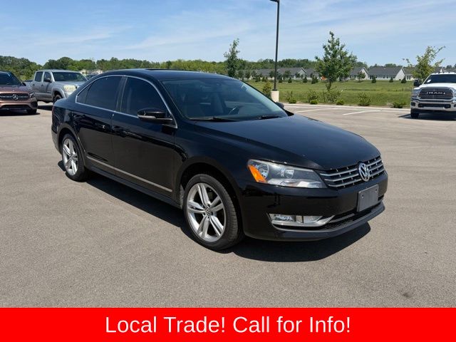 Black 2014 Volkswagen Passat TDI SE with Sunroof Sedan Front-Wheel Drive 6-Speed Dual Clutch