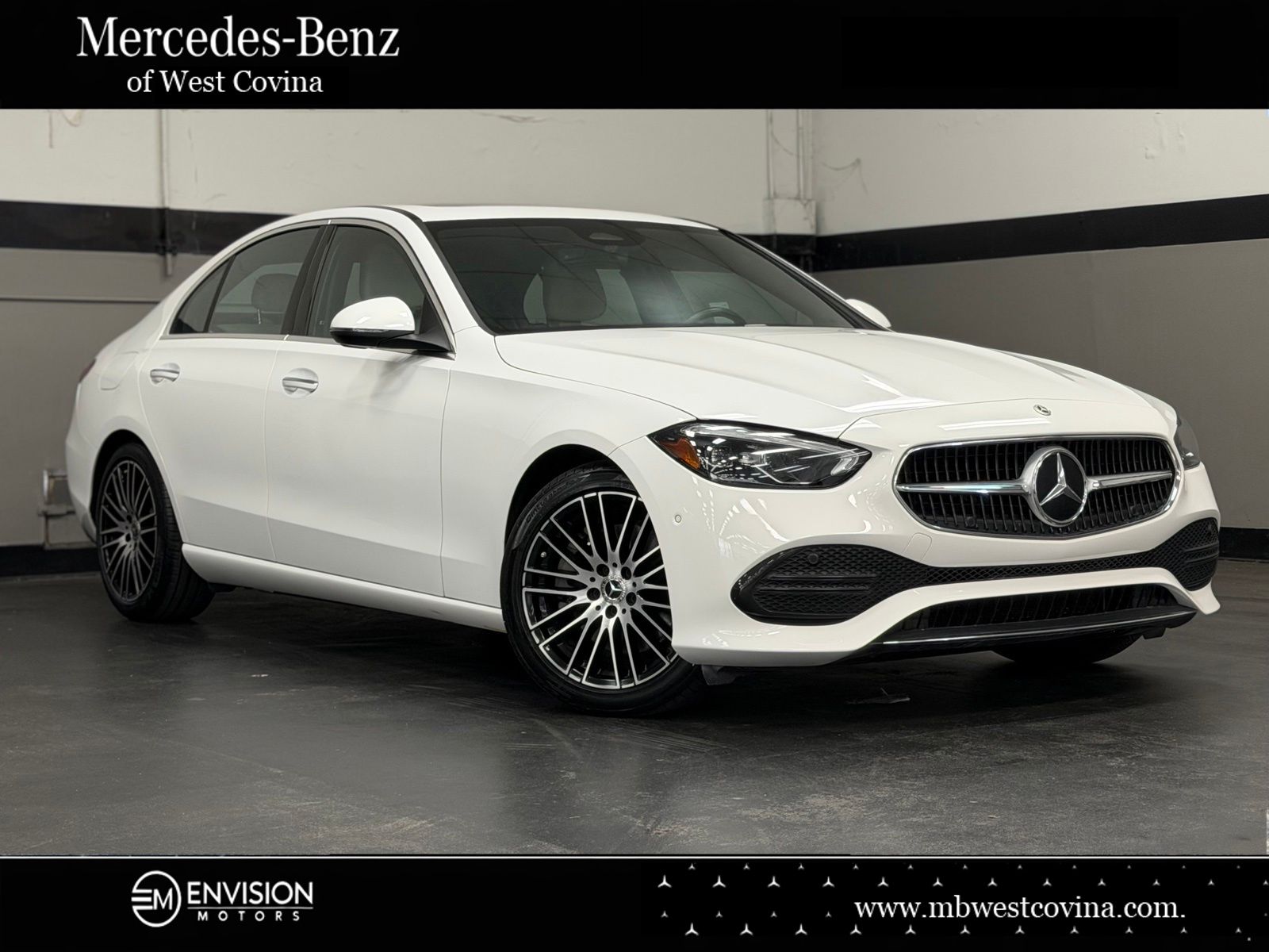Polar White 2023 Mercedes-Benz C-Class Sedan All-Wheel Drive 9-Speed Automatic