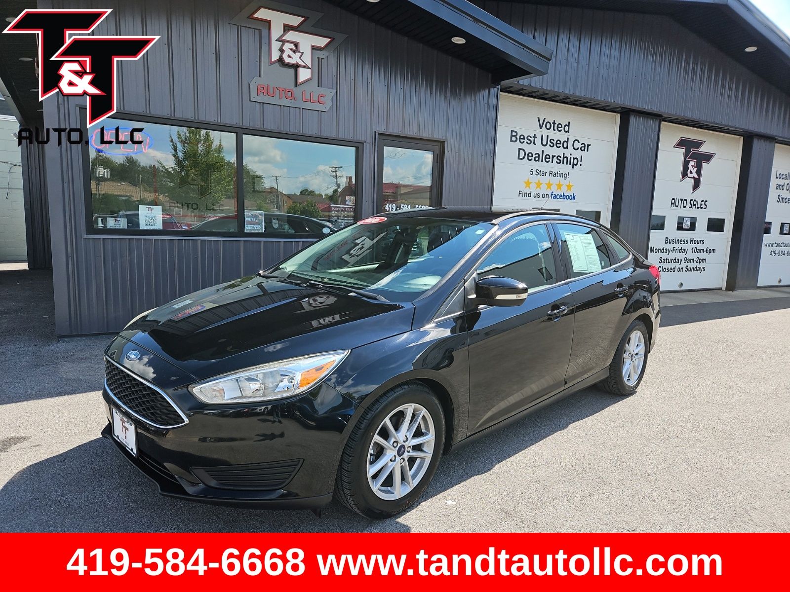 Shadow Black 2016 Ford Focus Sedan Front-Wheel Drive Automatic