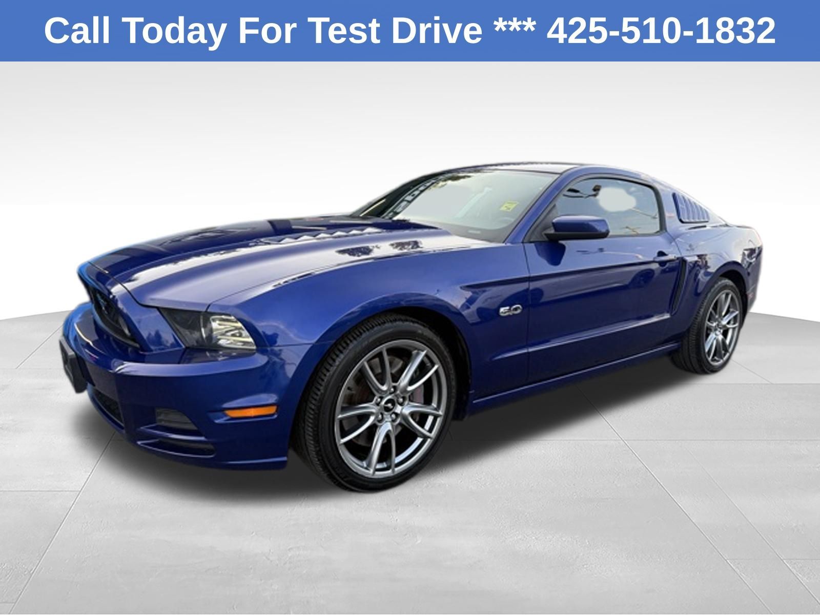 Blue Metallic 2014 Ford Mustang Coupe Rear-Wheel Drive 6-Speed Manual