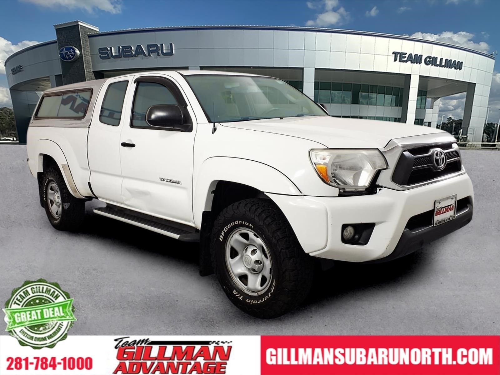 Super White 2013 Toyota Tacoma Pickup Truck 4X2 5-Speed Automatic Overdrive