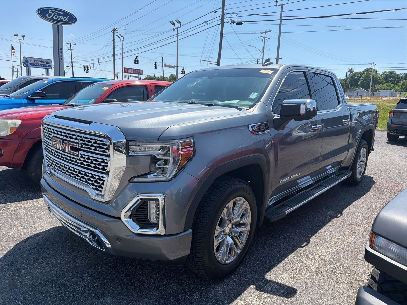 Gray (Steel Metallic) 2021 GMC Sierra 1500 Denali Crew Cab 4WD Pickup Truck Four-Wheel Drive Automatic