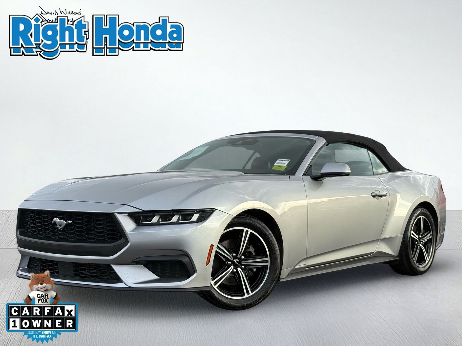 Silver Metallic 2024 Ford Mustang Convertible Rear-Wheel Drive Automatic
