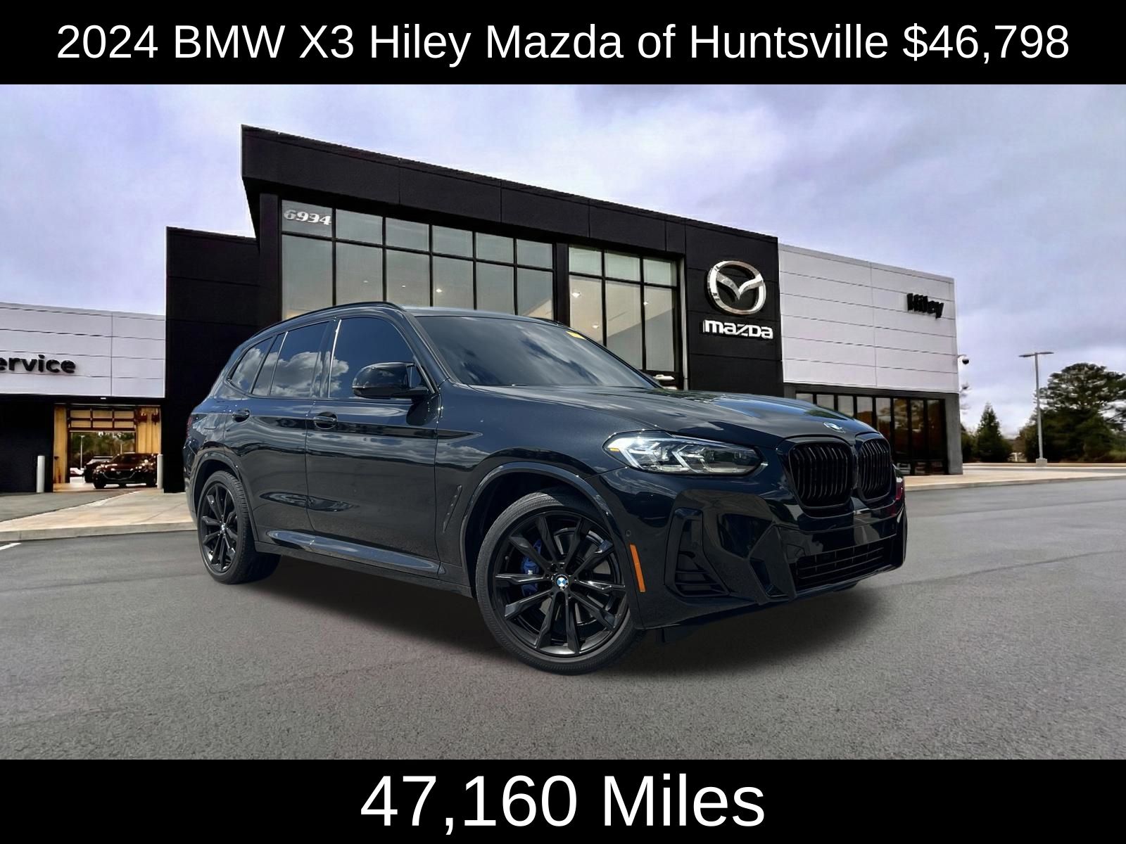 Black Sapphire Metallic 2024 BMW X3 SUV / Crossover All-Wheel Drive 8-Speed Automatic