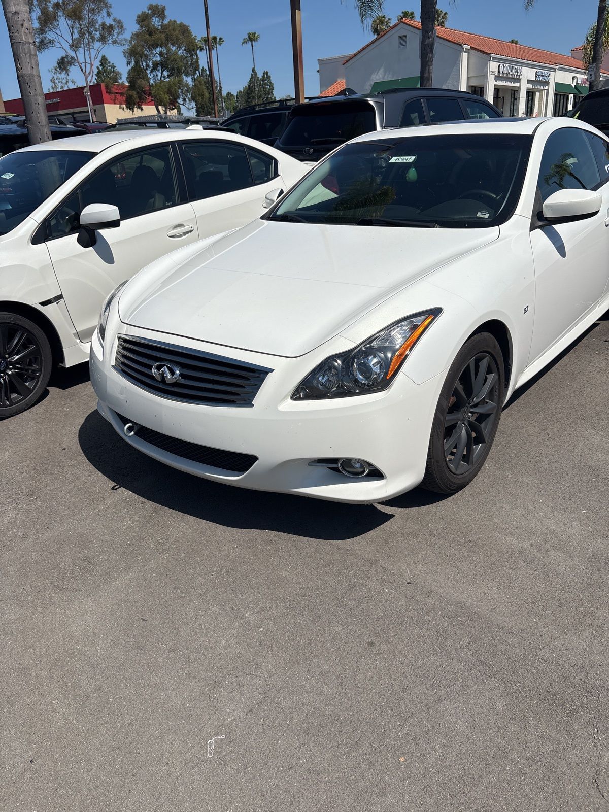 Moonlight White 2014 INFINITI Q60 Premium Coupe RWD Coupe 7-Speed Automatic