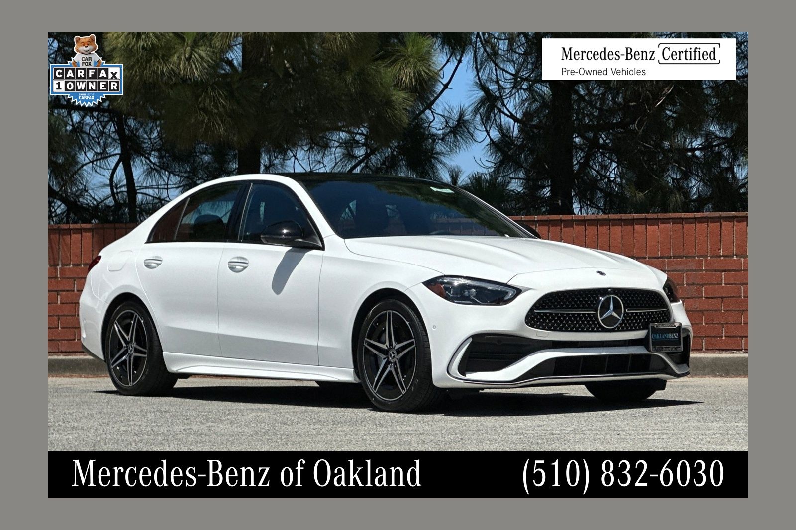 Polar White 2023 Mercedes-Benz C-Class Sedan Rear-Wheel Drive 9-Speed Automatic