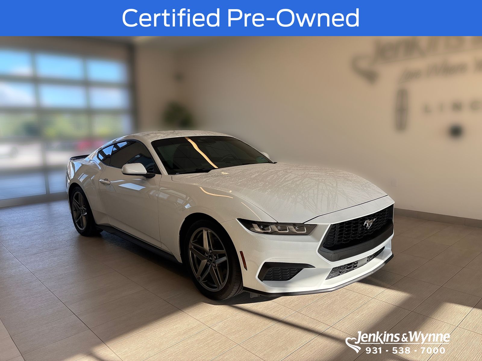 Oxford White 2024 Ford Mustang Coupe Rear-Wheel Drive Automatic