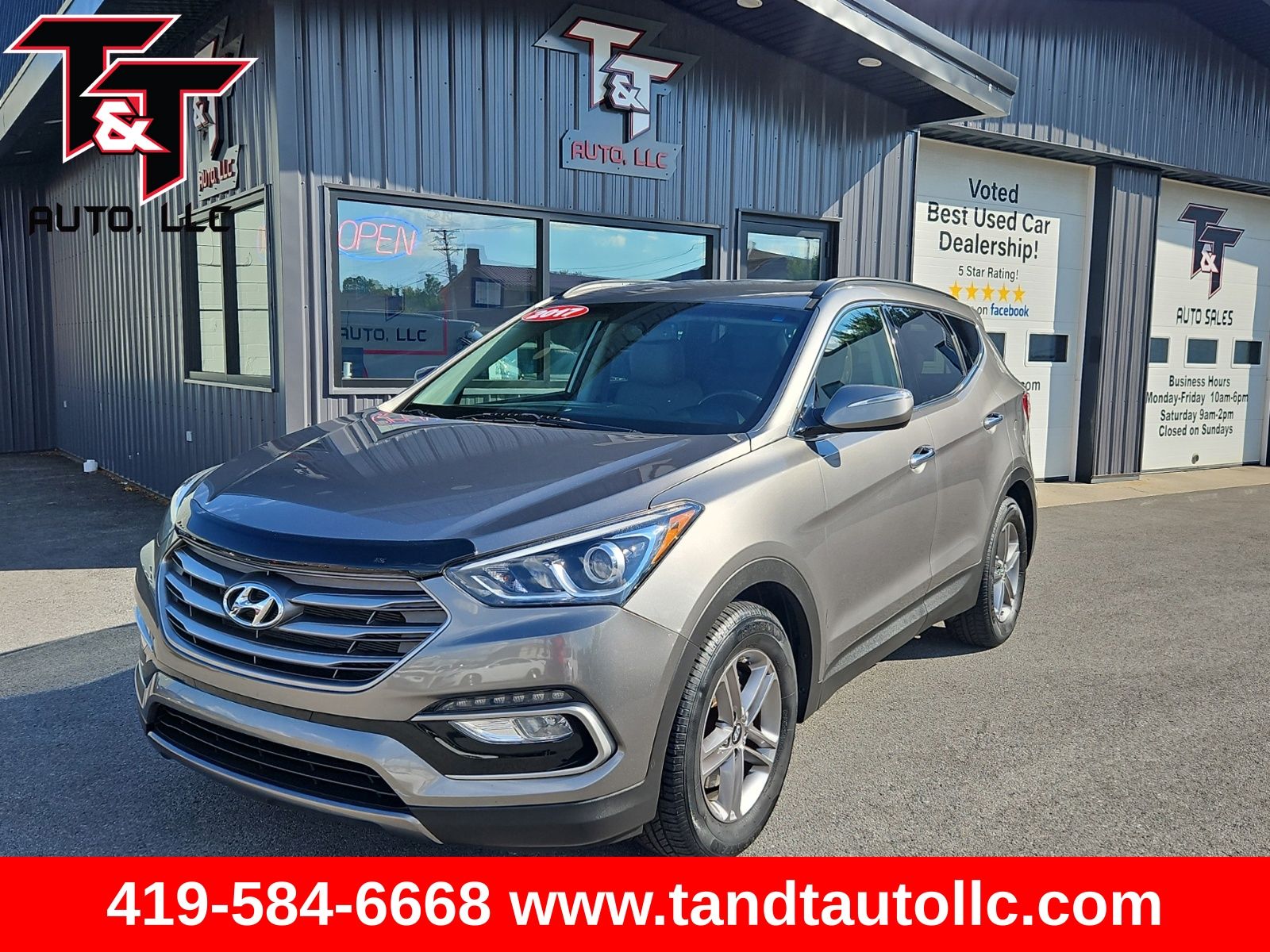 Mineral Gray 2017 Hyundai Santa Fe Sport SUV / Crossover All-Wheel Drive 6-Speed Automatic