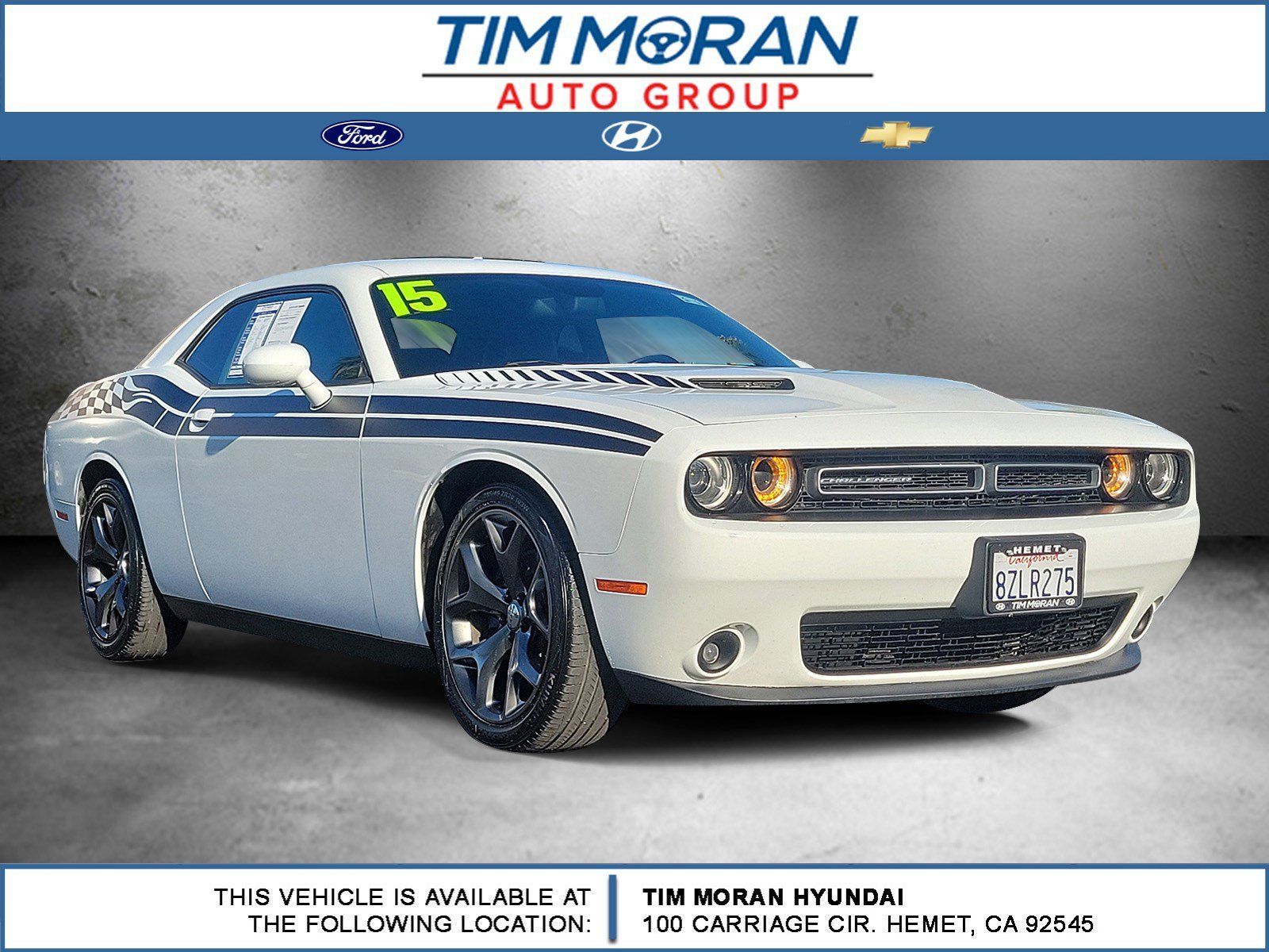 Bright White Clearcoat 2015 Dodge Challenger SXT Plus RWD Coupe Rear-Wheel Drive 8-Speed Automatic