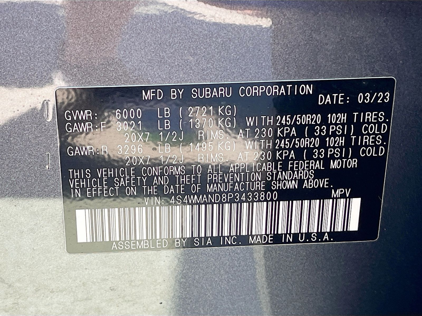 Used 2023 Gray Subaru Limited image 32