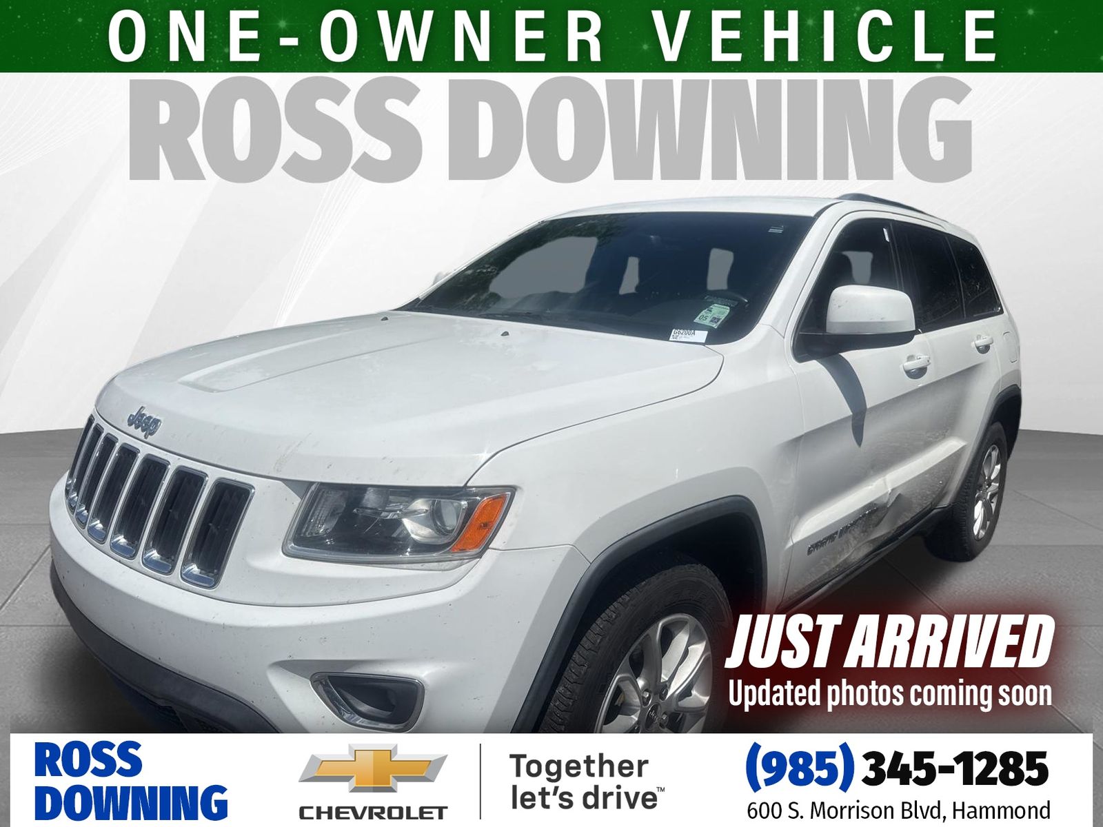 2016 Jeep Grand Cherokee Laredo White at Toyota of Kenner