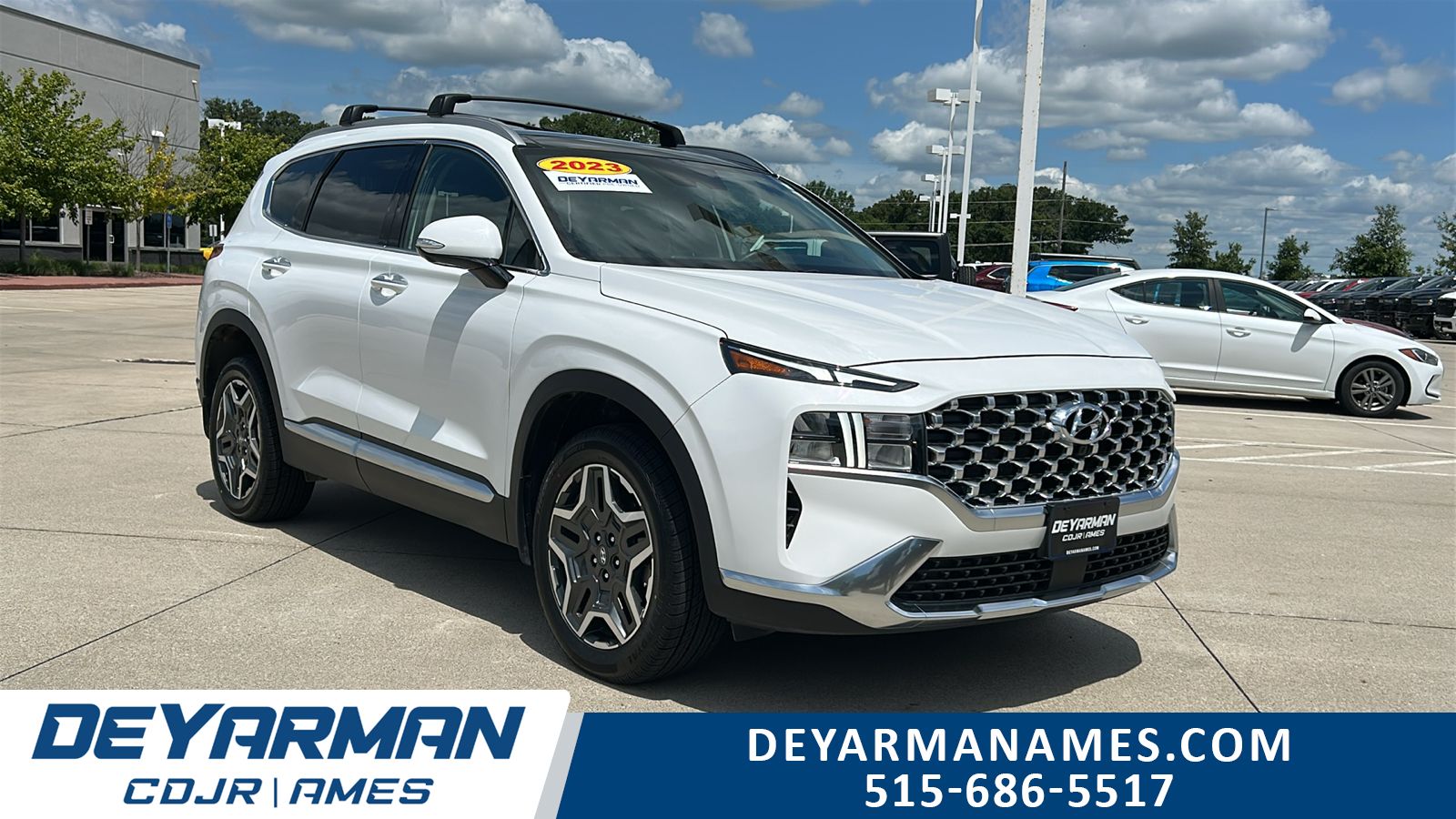 Serenity White Pearl 2023 Hyundai Santa Fe Hybrid SUV / Crossover All-Wheel Drive 6-Speed Automatic