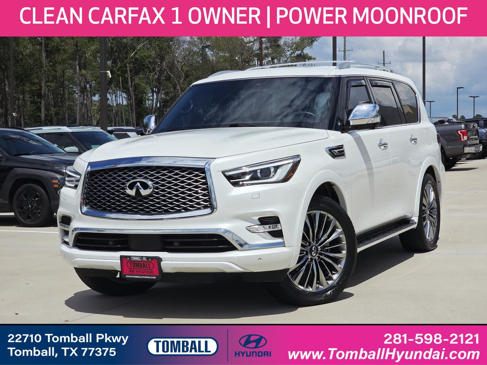 Moonstone White 2021 INFINITI QX80 SUV / Crossover Rear-Wheel Drive 7-Speed Automatic