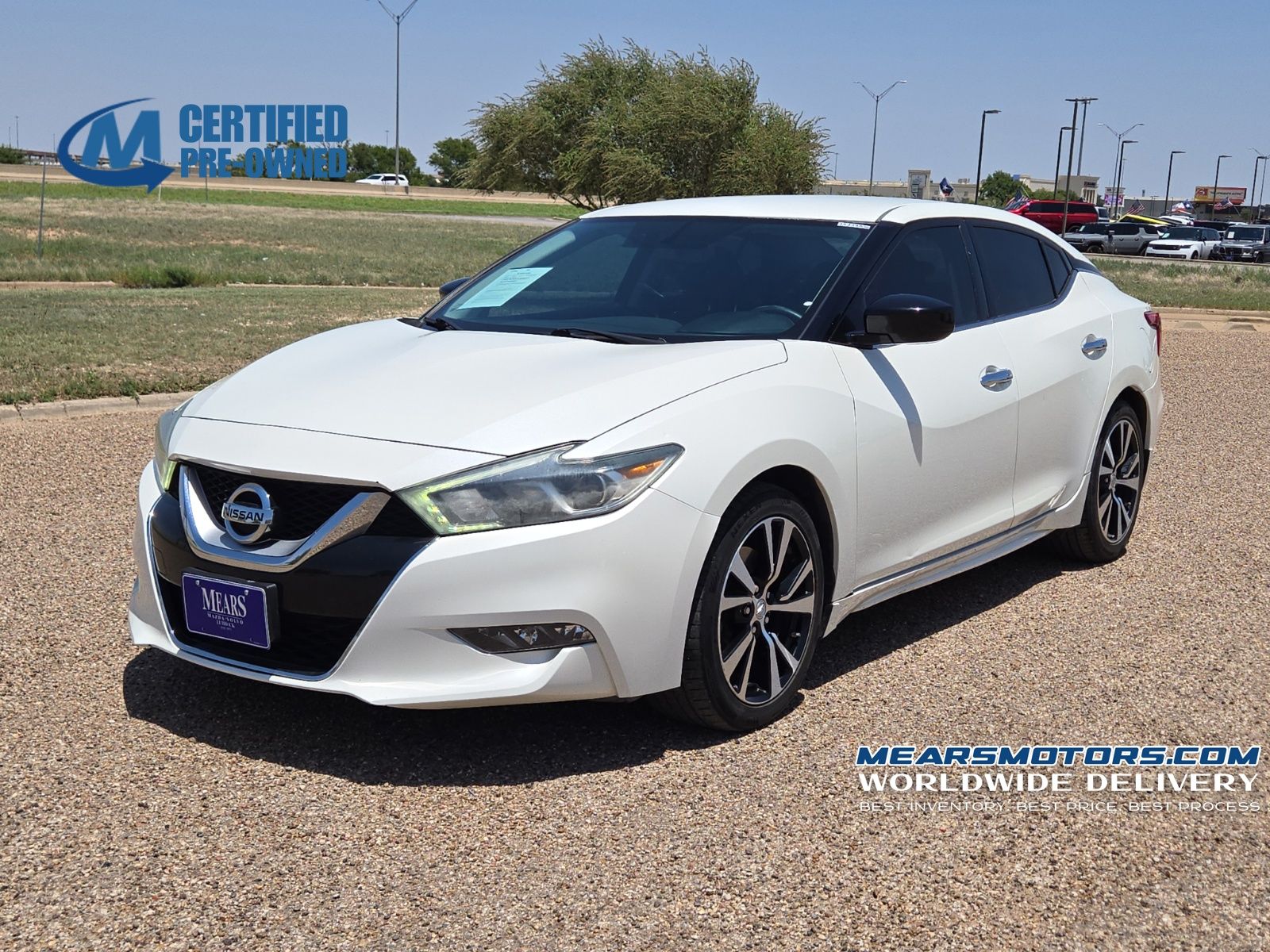 Pearl White 2017 Nissan Maxima Sedan Front-Wheel Drive Continuously Variable Transmission