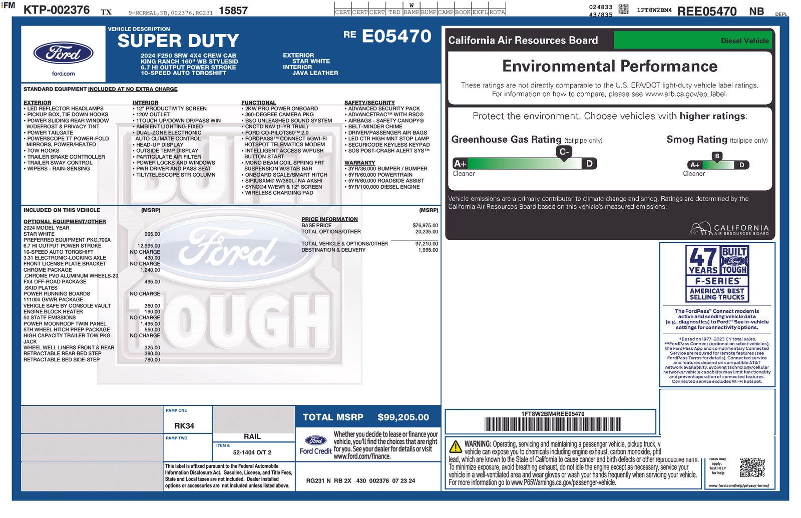 Used Car 2024 Ford F-250sd  King Ranch For Sale Under $80,000 In Austin, Texas