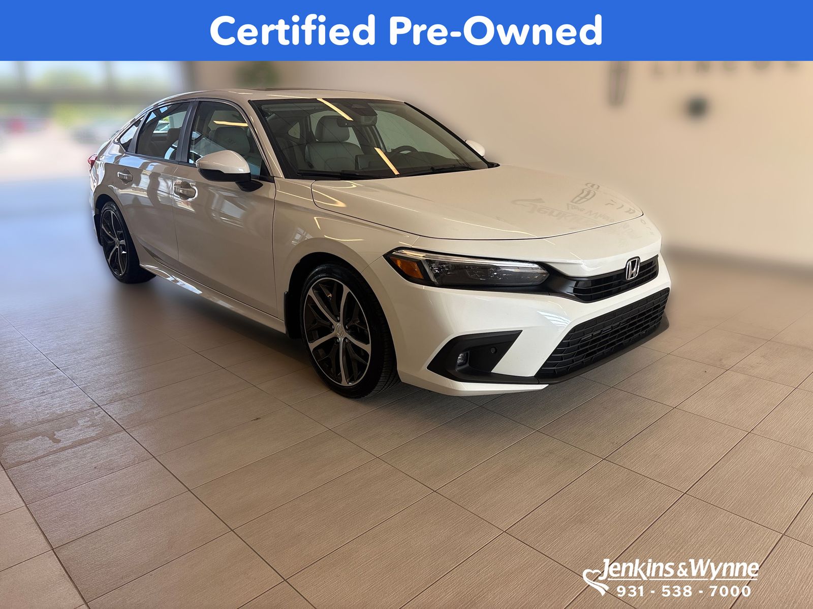 Platinum White Pearl 2024 Honda Civic Sedan Front-Wheel Drive Continuously Variable Transmission