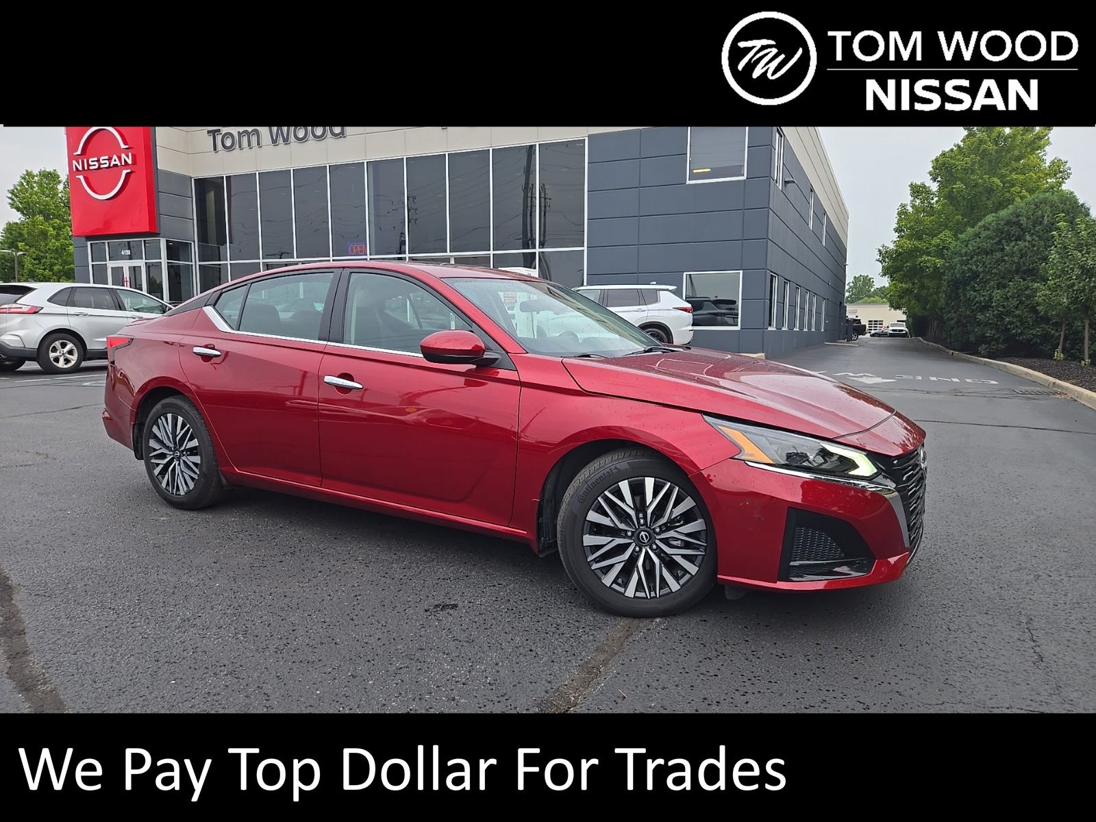 Red (Scarlet Ember Tintcoat) 2023 Nissan Altima Sedan Front-Wheel Drive Continuously Variable Transmission