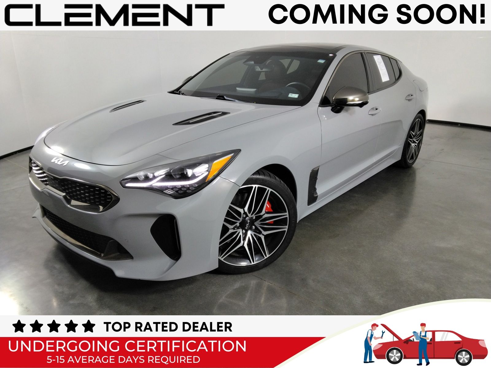 Ceramic Silver 2023 Kia Stinger Sedan Rear-Wheel Drive 8-Speed Automatic