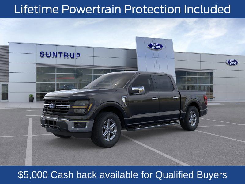 Black Metallic 2025 Ford F-150 XLT SuperCrew RWD Pickup Truck 4X2 Automatic