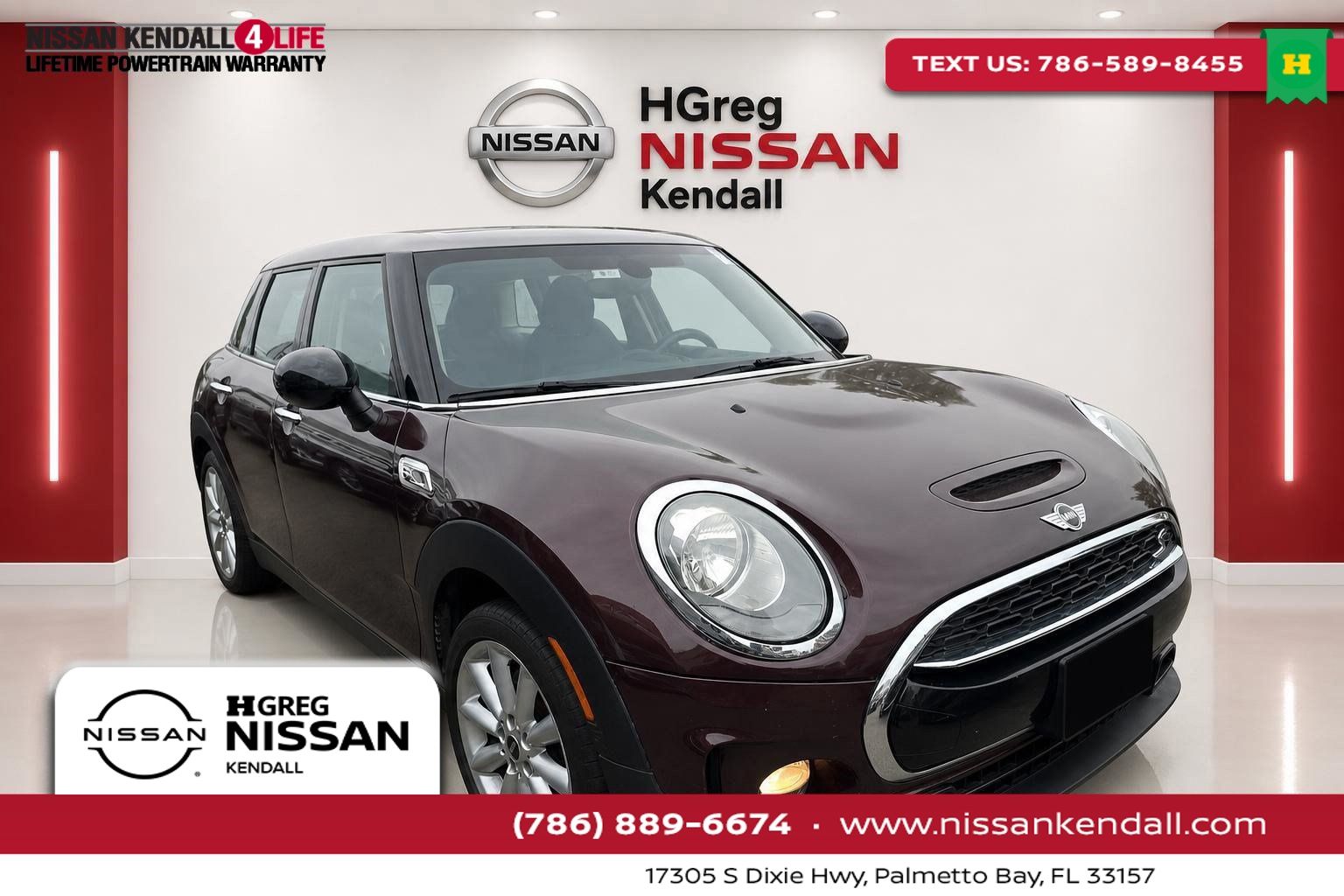 Red (Pure Burgundy Metallic) 2016 MINI Cooper Clubman Wagon Front-Wheel Drive 8-Speed Automatic