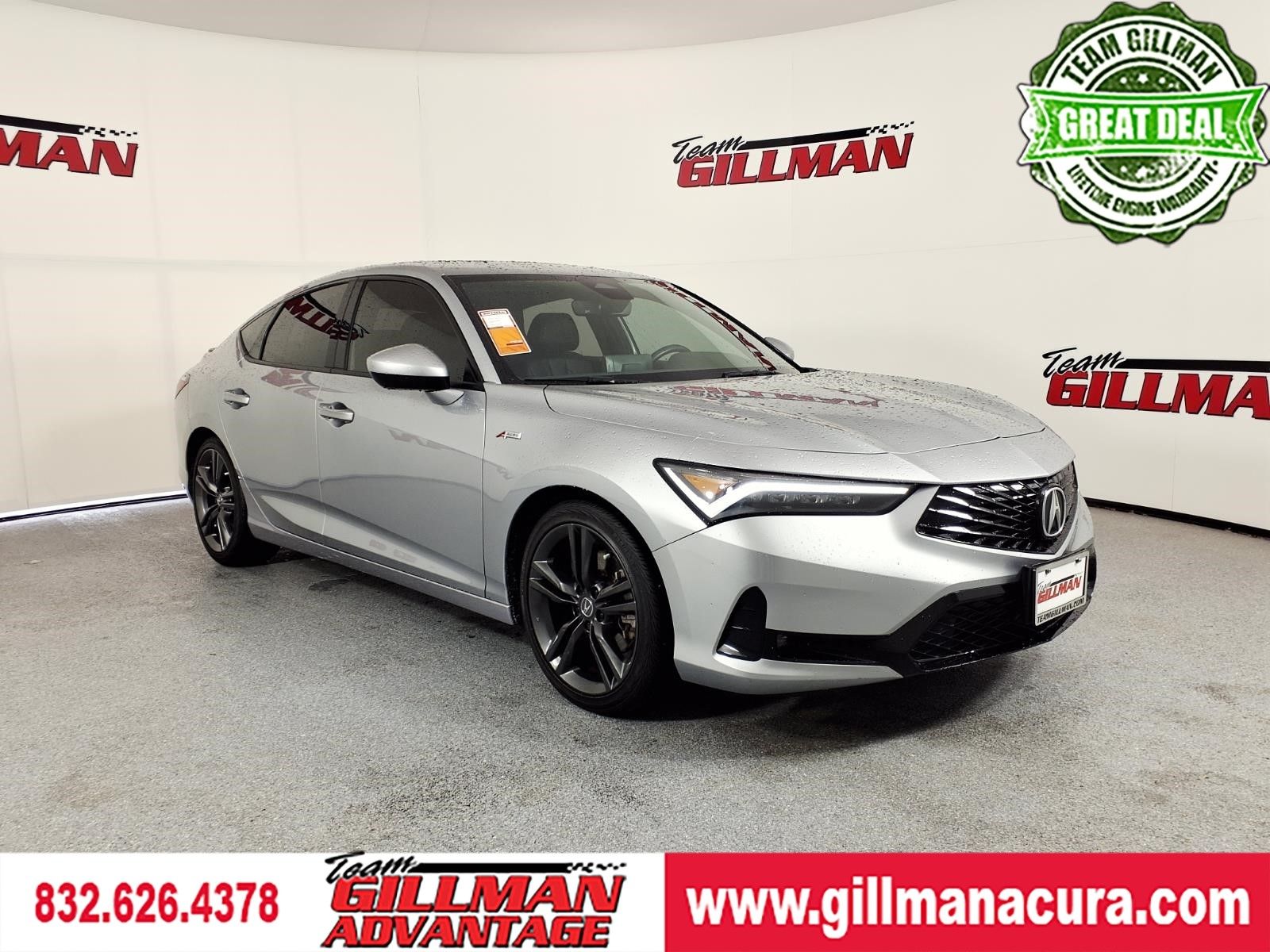 Lunar Silver Metallic 2024 Acura Integra FWD with A-SPEC Package Sedan Front-Wheel Drive Continuously Variable Transmission