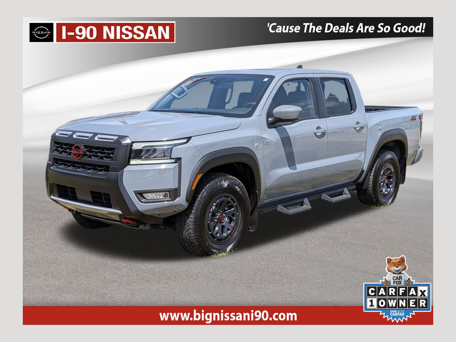 Boulder Gray 2025 Nissan Frontier Pickup Truck Four-Wheel Drive 9-Speed Automatic Overdrive