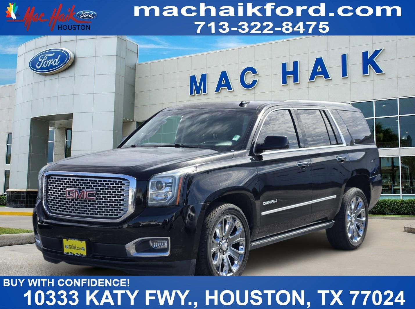 Onyx Black 2015 GMC Yukon Denali SUV / Crossover 4X2 8-Speed Automatic