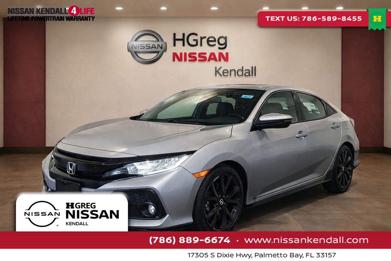 Silver 2017 Honda Civic Hatchback Hatchback Front-Wheel Drive Continuously Variable Transmission