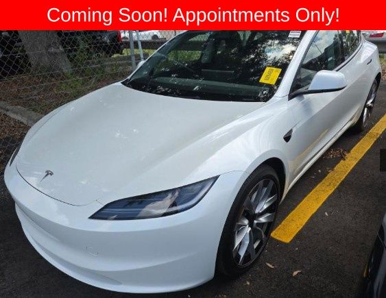White 2024 Tesla Model 3 Long Range AWD Sedan All-Wheel Drive 1-Speed Automatic