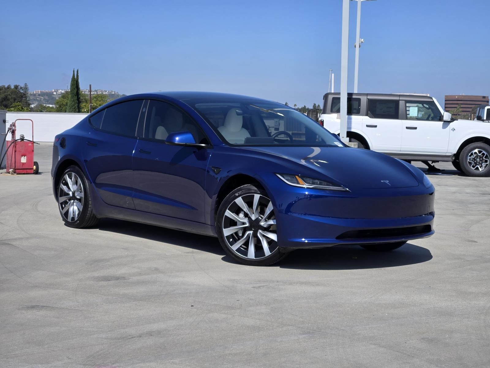 Blue 2025 Tesla Model 3 Long Range RWD Sedan Rear-Wheel Drive 1-Speed Automatic