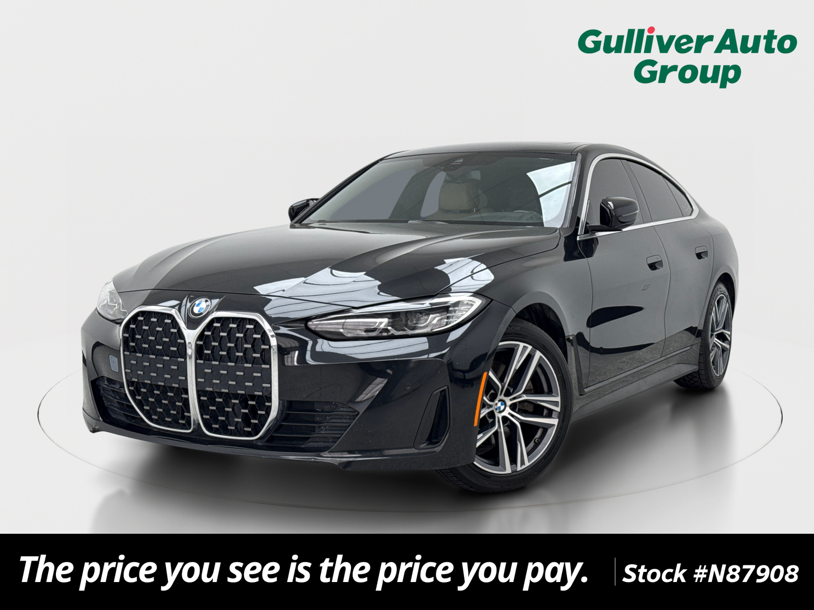 Black Sapphire Metallic 2023 BMW 4 Series 430i Gran Coupe RWD Coupe Rear-Wheel Drive 8-Speed Automatic