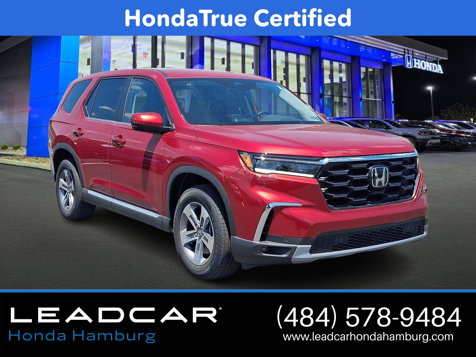 Radiant Red Metallic II 2025 Honda Pilot EX-L AWD SUV / Crossover All-Wheel Drive Automatic