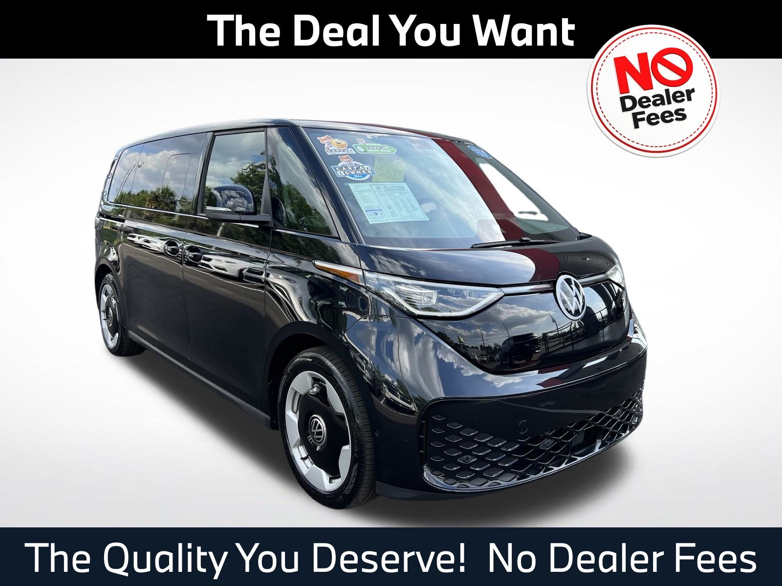 Deep Black 2025 Volkswagen ID.Buzz Pro S RWD Minivan Rear-Wheel Drive Automatic