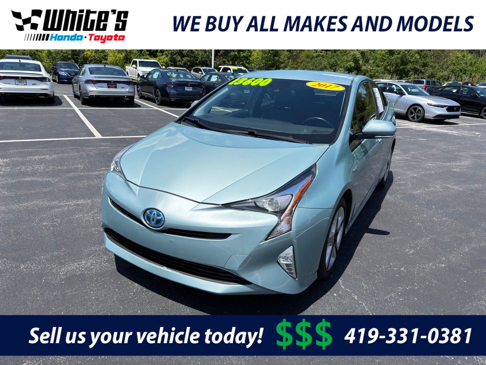 Pearl 2017 Toyota Prius Hatchback Front-Wheel Drive Continuously Variable Transmission