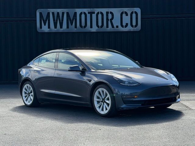 Midnight Silver Metallic 2022 Tesla Model 3 Long Range AWD Sedan All-Wheel Drive 1-Speed Automatic