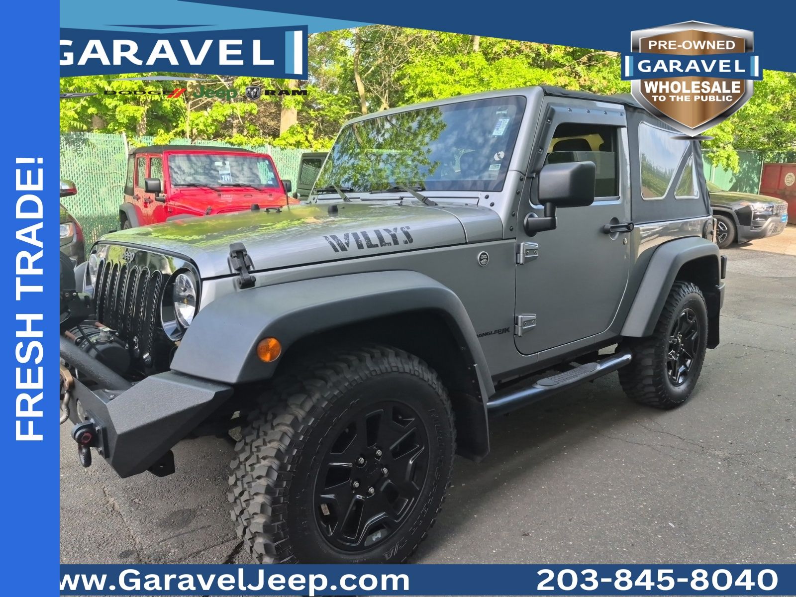 Billet Silver Metallic Clearcoat 2018 Jeep Wrangler JK Willys Wheeler 4WD SUV / Crossover Four-Wheel Drive 5-Speed Automatic