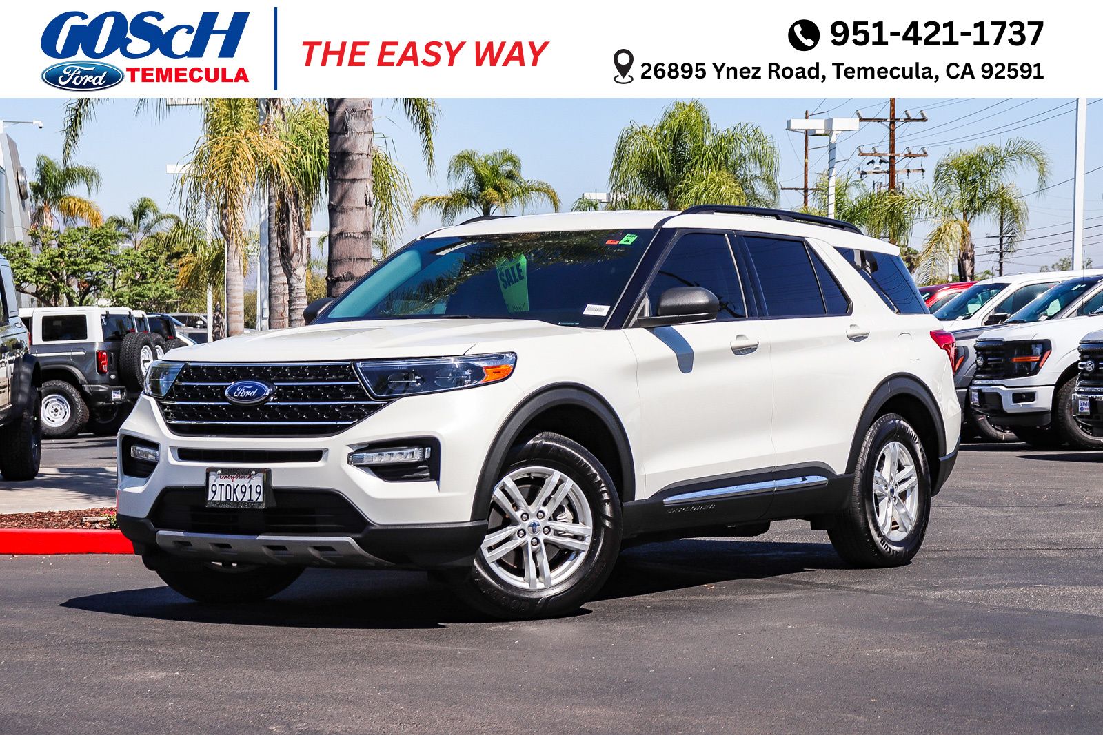 White Metallic 2021 Ford Explorer SUV / Crossover All-Wheel Drive Automatic