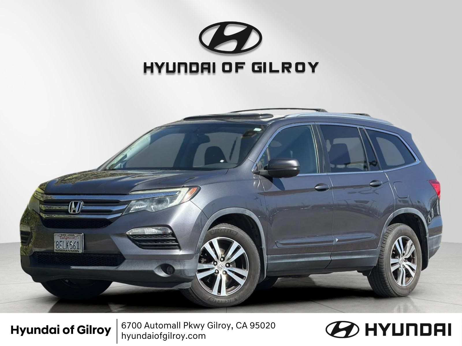 Gray (Modern Steel Metallic) 2016 Honda Pilot SUV / Crossover All-Wheel Drive 6-Speed Automatic
