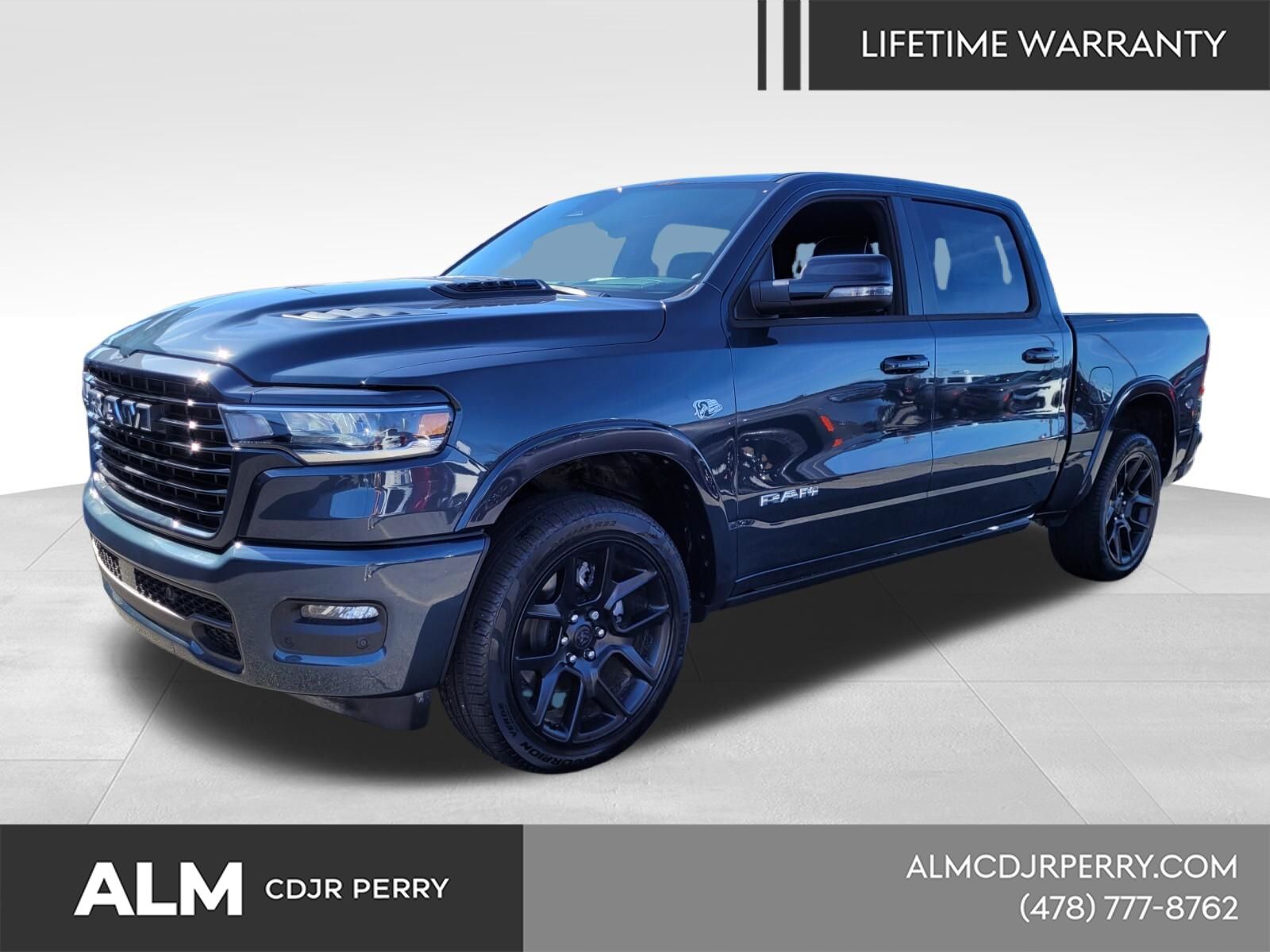 Forged Blue Metallic 2026 RAM 1500 Laramie Crew Cab 4WD Pickup Truck Four-Wheel Drive 8-Speed Automatic