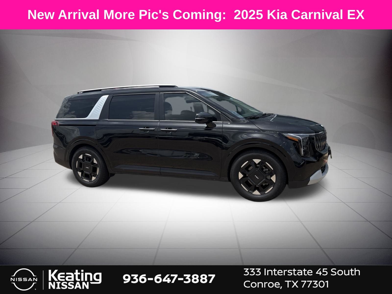 Aurora Black Pearl 2025 Kia Carnival Minivan Front-Wheel Drive 8-Speed Automatic