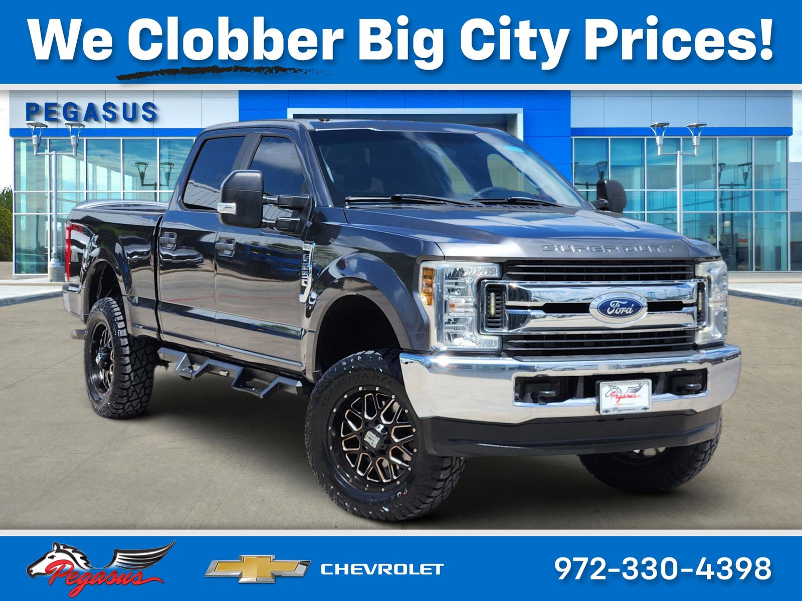 Gray (Magnetic) 2018 Ford F-250 Super Duty XL Crew Cab 4WD Pickup Truck Four-Wheel Drive 6-Speed Automatic