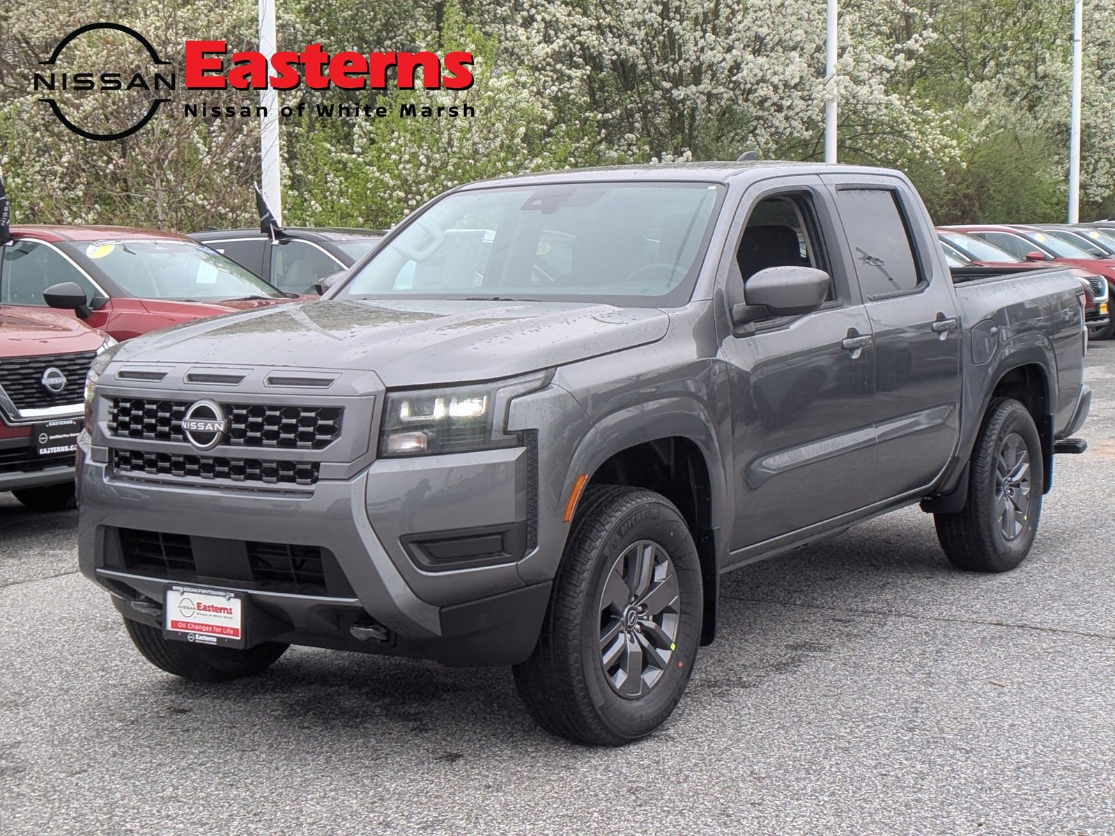 Gray (Gun Metallic) 2026 Nissan Frontier SV Crew Cab 4WD Pickup Truck Four-Wheel Drive 9-Speed Automatic Overdrive