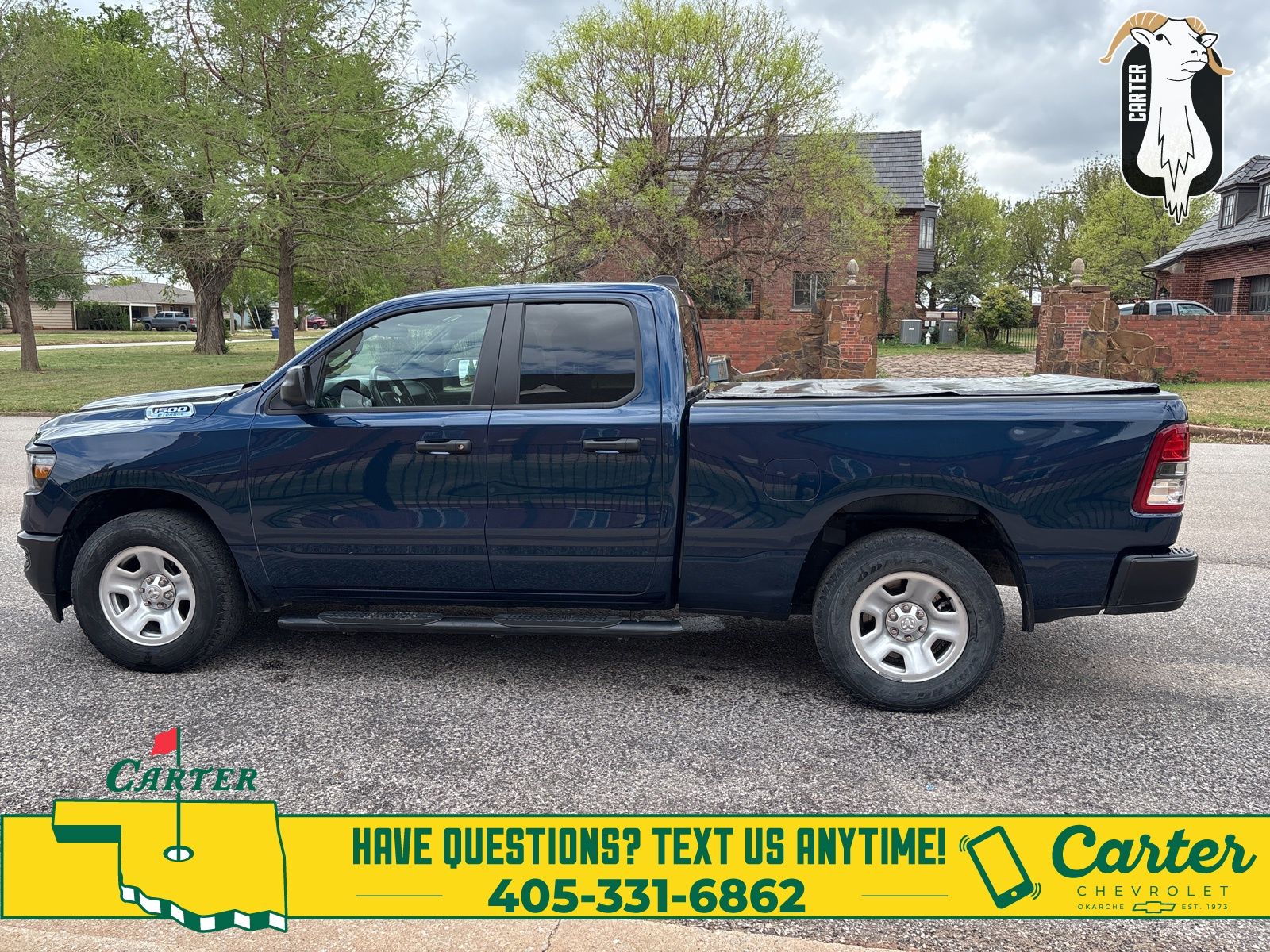 Patriot Blue Pearlcoat 2024 RAM 1500 Tradesman Quad Cab 4WD Pickup Truck Four-Wheel Drive 8-Speed Automatic