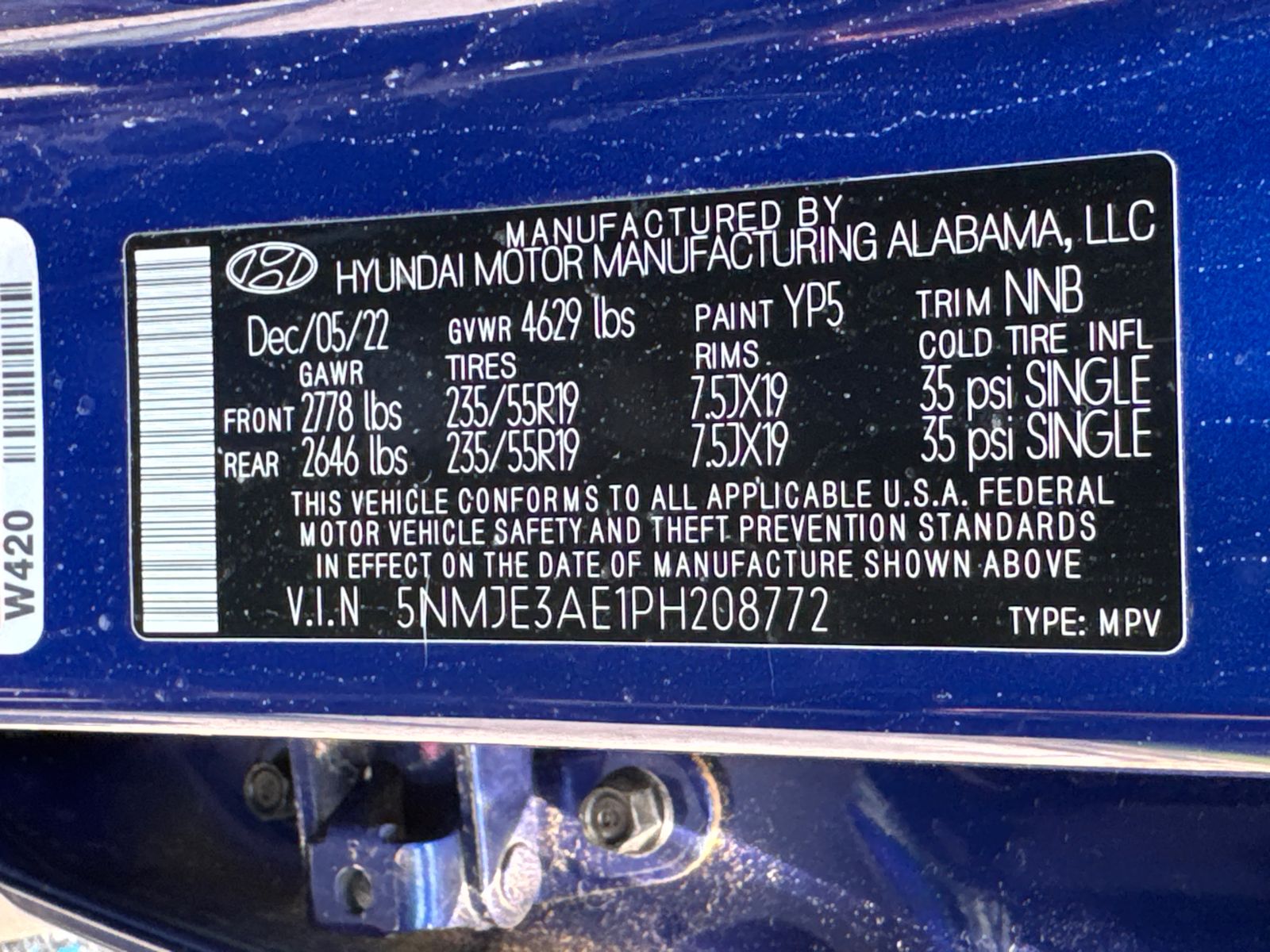 Used 2023 Blue Hyundai Limited image 33