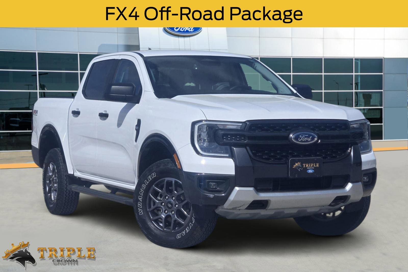 Oxford White 2024 Ford Ranger XLT SuperCrew 4WD Pickup Truck Four-Wheel Drive Automatic