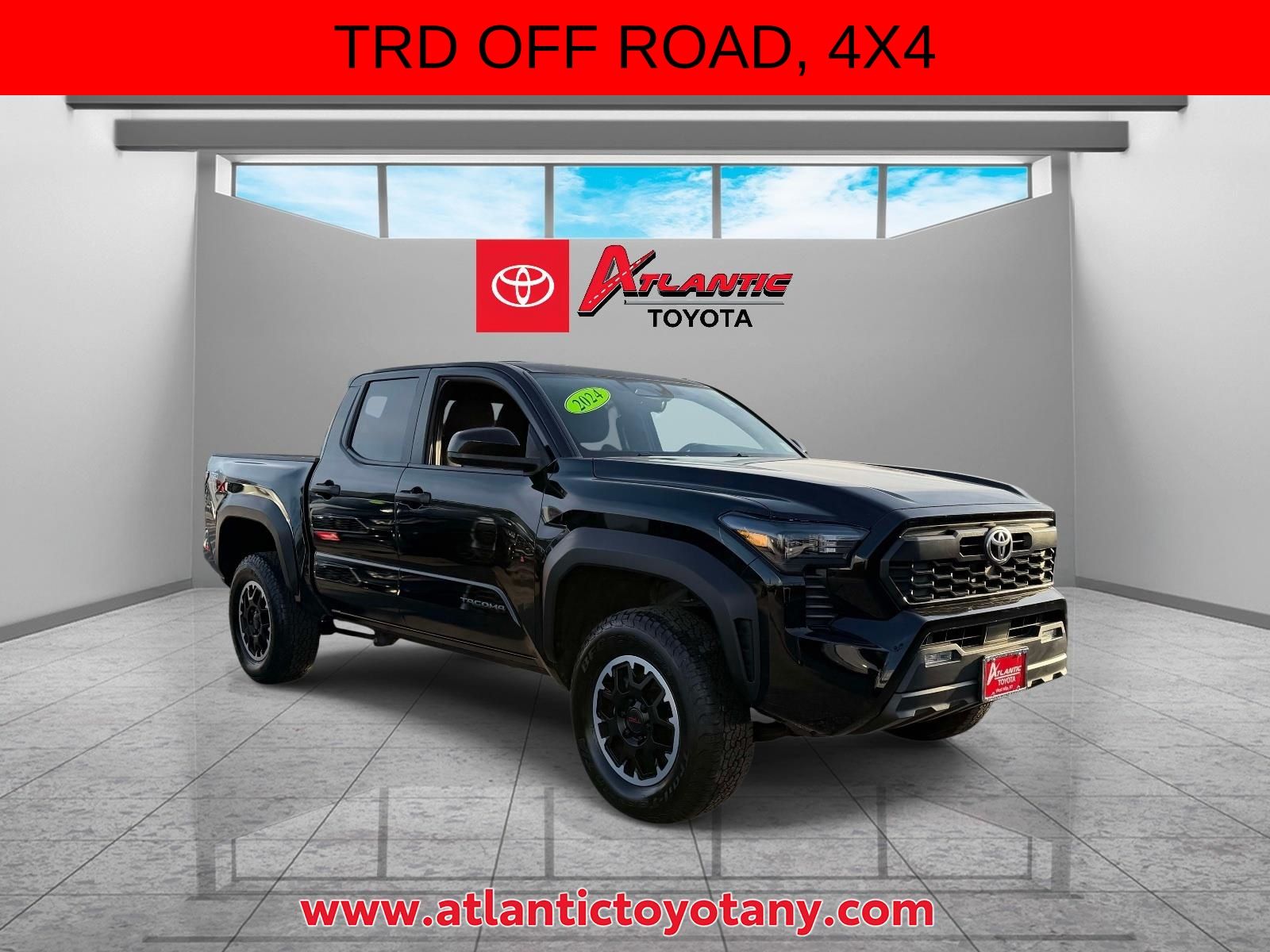 Black 2024 Toyota Tacoma TRD Off-Road Double Cab 4WD Pickup Truck Four-Wheel Drive 8-Speed Automatic