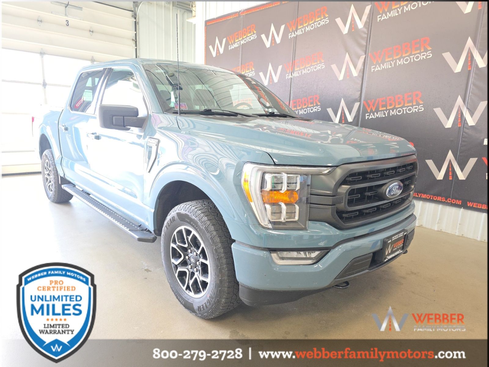 Area 51 Blue 2023 Ford F-150 Pickup Truck Four-Wheel Drive Automatic