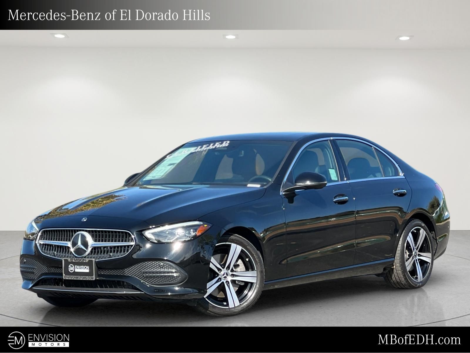 Black 2025 Mercedes-Benz C-Class Sedan Rear-Wheel Drive 9-Speed Automatic
